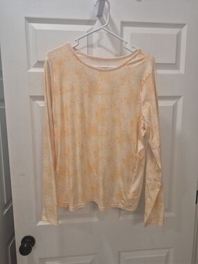 Hang Ten Peach Printed Womens Long Sleeve Tee